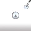 Piercing Kugel Perle in Weiss aus Kunststoff