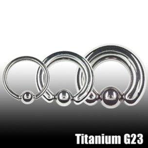 4mm Titan Piercing Ring mit Klemmkugel