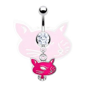 Katze Pink Bauchnabel Piercing Schmuck