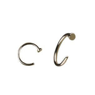 Nasen Piercing Ring Hoop 0,8mm in Silber, Schwarz, Gold...