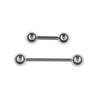 titan Barbell Brust Piercing Stab mit Kugeln