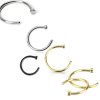 nasenring piercing ring Hoop in Silber, Gold, Rosegold  und Schwarz