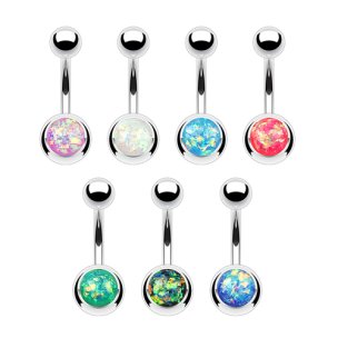 Opal piercing für bauchnabel in vielen Farben