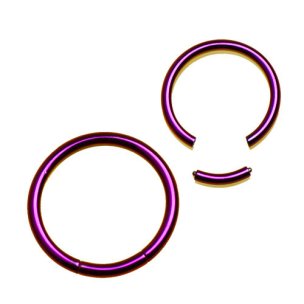 Lila Purple Segmentring 1,2mm Ohr Ring Tragus Piercing