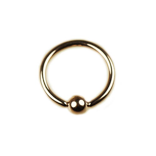 Ohrpiercing Ring Rosegold 1,2mm Nasenpiercing Ring mit Klemmkugel