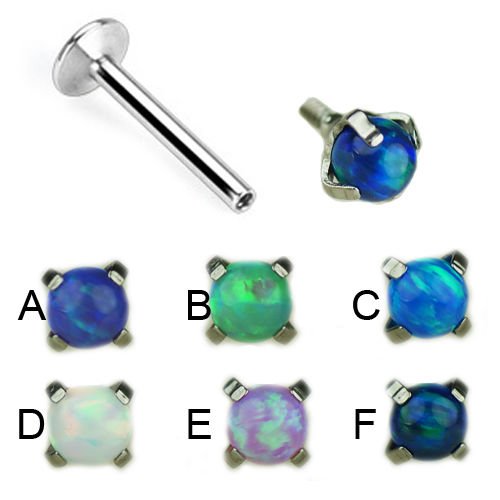Opal Perle in verschiedenen Farben mit Titan Labret