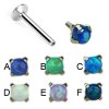 Opal Perle in verschiedenen Farben mit Titan Labret