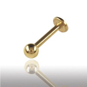 Ohr Piercing Gold labret 1,6mm mit Kugel medusa lippen piercing