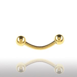 Goldene Piercing Bananabell für Bridge Piercing oder...