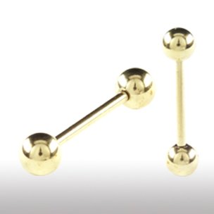 1,6mm Gold Piercing Stab Barbell