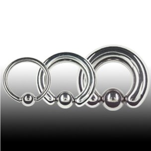 6,0mm Titan Piercing Ring mit Klemmkugel