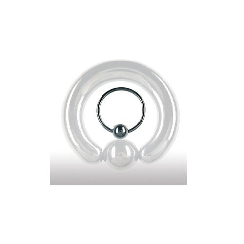 1,2mm Schwarzer Piercing Ring mit Klemmkugel