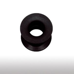 Ohr tunnel aus silikon in schwarz