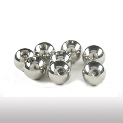 Piercing-Kugel Schmuck Ball Weiß Acryl Anker1,6 x 5 und 6 mm 