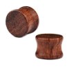 Holz Ohr Piercing Plugs in Braun double flared Ohr tunnel