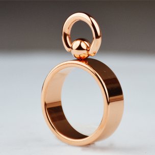 Edelstal Rosegold BDSM Ring der O für Frau