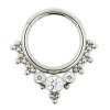 1,2mm Rose Gold Boho Septum Clicker Ring mit Kugeln