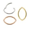 Ovaler Clicker Ring für Septum oder Ohr piercings in Silber, Gold oder Rosegold