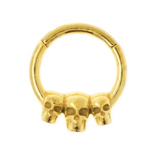 1,2mm Totenköpfe Septum Ohr Clicker Ring