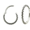 Ohrpiercing Clicker Ring mit schlangen Muster in Silber