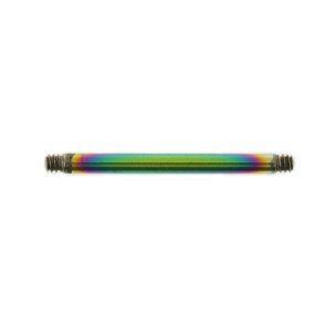 Zungenpiercing Barbell 1,6mm in Regenbogen Farbe