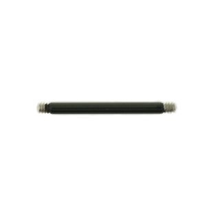 Schwarzer Barbell ohne Kugeln, 1,6mm Zungenpiercing Stab