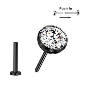 Nasen Ohr Helix Tragus Piercing Titan Stecker Push Pin...