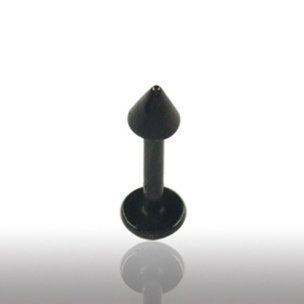 schwarzes Piercing Labret Stecker mit Spitze