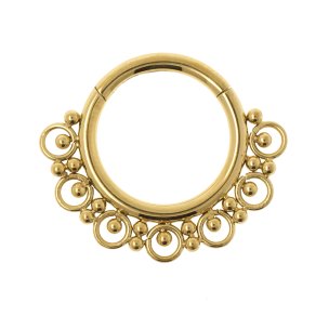 1,2mm Ornament Kreise Septum Clicker Ring
