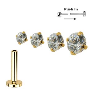 Nasen Ohr Helix Tragus piercing Titan Push Pin...