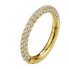 Segment Clicker Gold mit Glitzer Kristallen an 3 Seiten