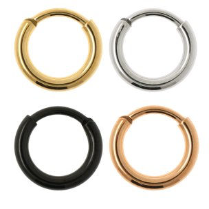 1,2mm Segment Clicker Ring mit extra breitem Rand