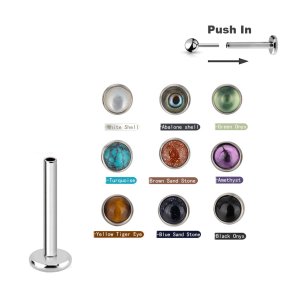 Titan Stecker Push Pin stecksystem mit echt Stein Kugel pin