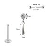 Kristall mit Tropfen Anhänger Titan Labret Stecksystem