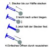 1,2mm Hidden Helix Doppel Kette Aufsatz Titan Labret Stecksystem
