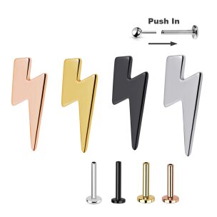 Titan flacher Blitz Labret Stecksystem