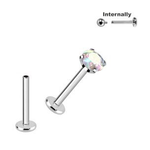 1,2mm runder gefasster Kristall mit Titan Labret...