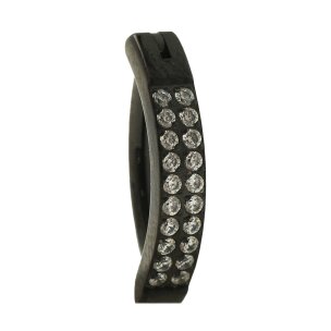 1,6mm Titan Doppel Kristalle Clicker Bauchnabel Piercing