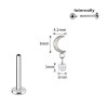 1,2mm Mond mit Kristall Anhänger Titan Labret Innengewinde