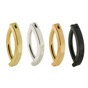 Titan Bauchnabel Banane Piercing Clicker in Gold oder Silber