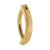 1,6mm Titan Gold Bauchnabel Piercing Clicker Banane