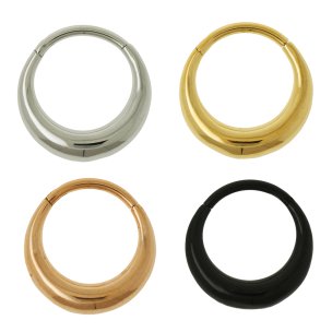 1,2mm Segment Clicker Ring mit extra breitem Rand 4 Farben