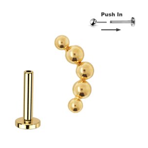 Ohr Helix Conch Piercing Titan Stecker Push Pin...