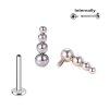 Titan Labret Innengewinde mit 4er Kugel  Aufsatz Ohr Piercing Schmuck