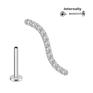 Titan Labret Innengewinde mit S Balken Aufsatz mit...