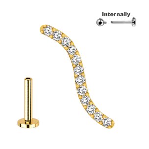 Titan Labret Innengewinde mit S Balken Aufsatz mit...