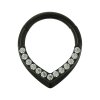 1,2mm Spitzer Septum Clicker Ring mit Kristallen