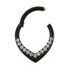 1,2mm Spitzer Septum Clicker Ring mit Kristallen