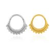 Segment Clicker breiter Ring mit Boho Muster in Gold oder Silber