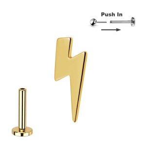 Titan Micro Push Pin stecksystem mit Blitz in Gold